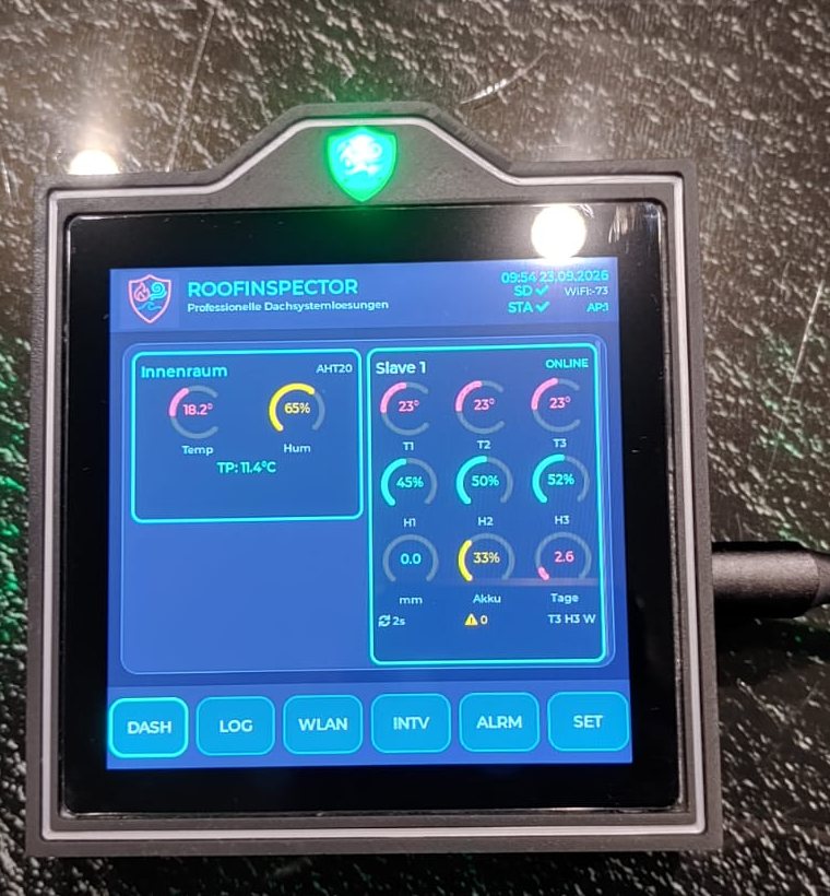 RoofInspector Master-Einheit mit 4-Zoll-Touchscreen-Dashboard