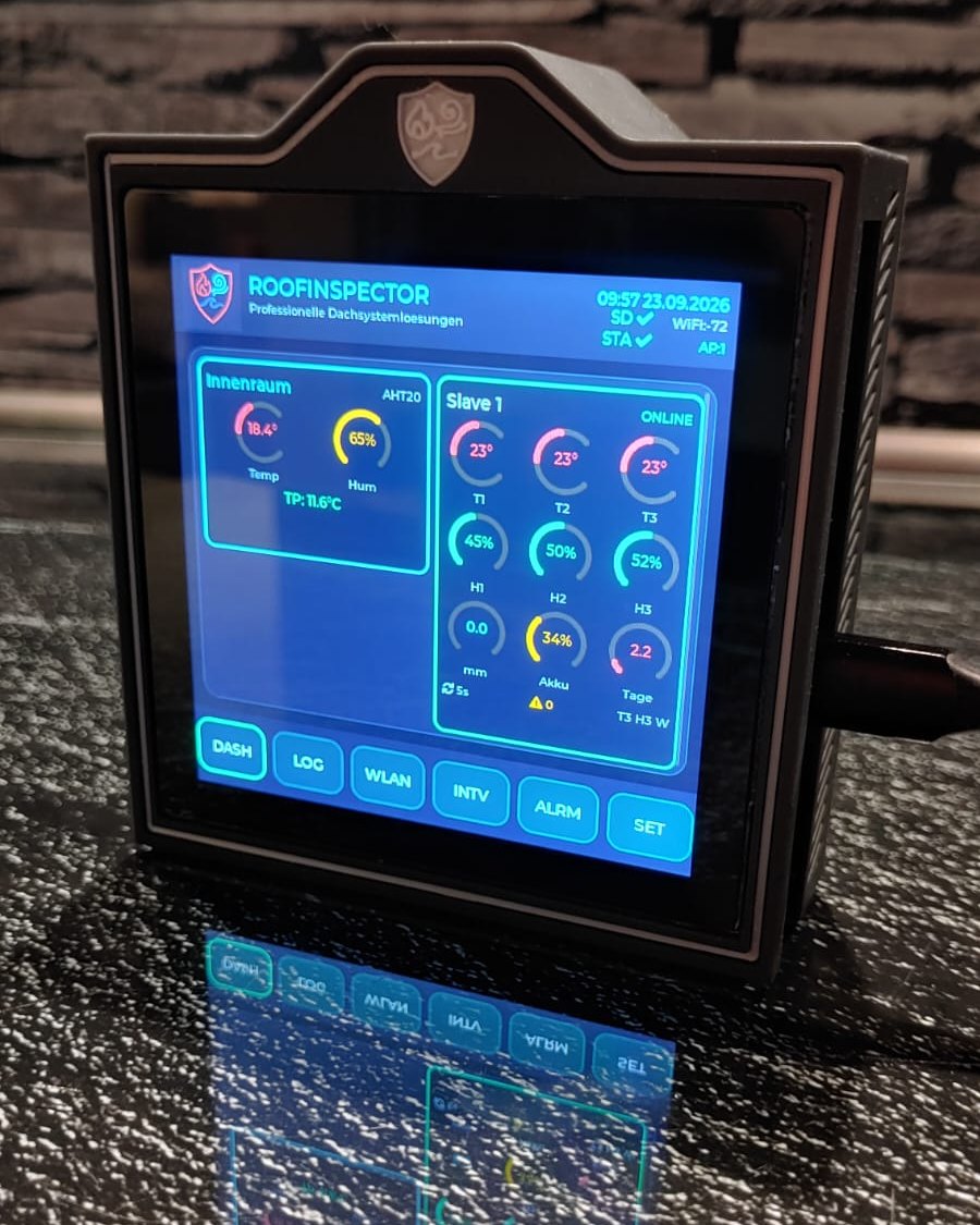 RoofInspector Master-Einheit mit 4-Zoll-Touchscreen-Dashboard